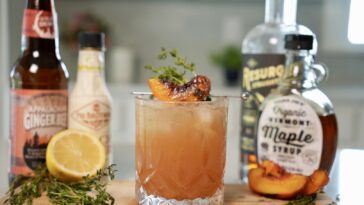 Smoked Peach Maple Bourbon Smash