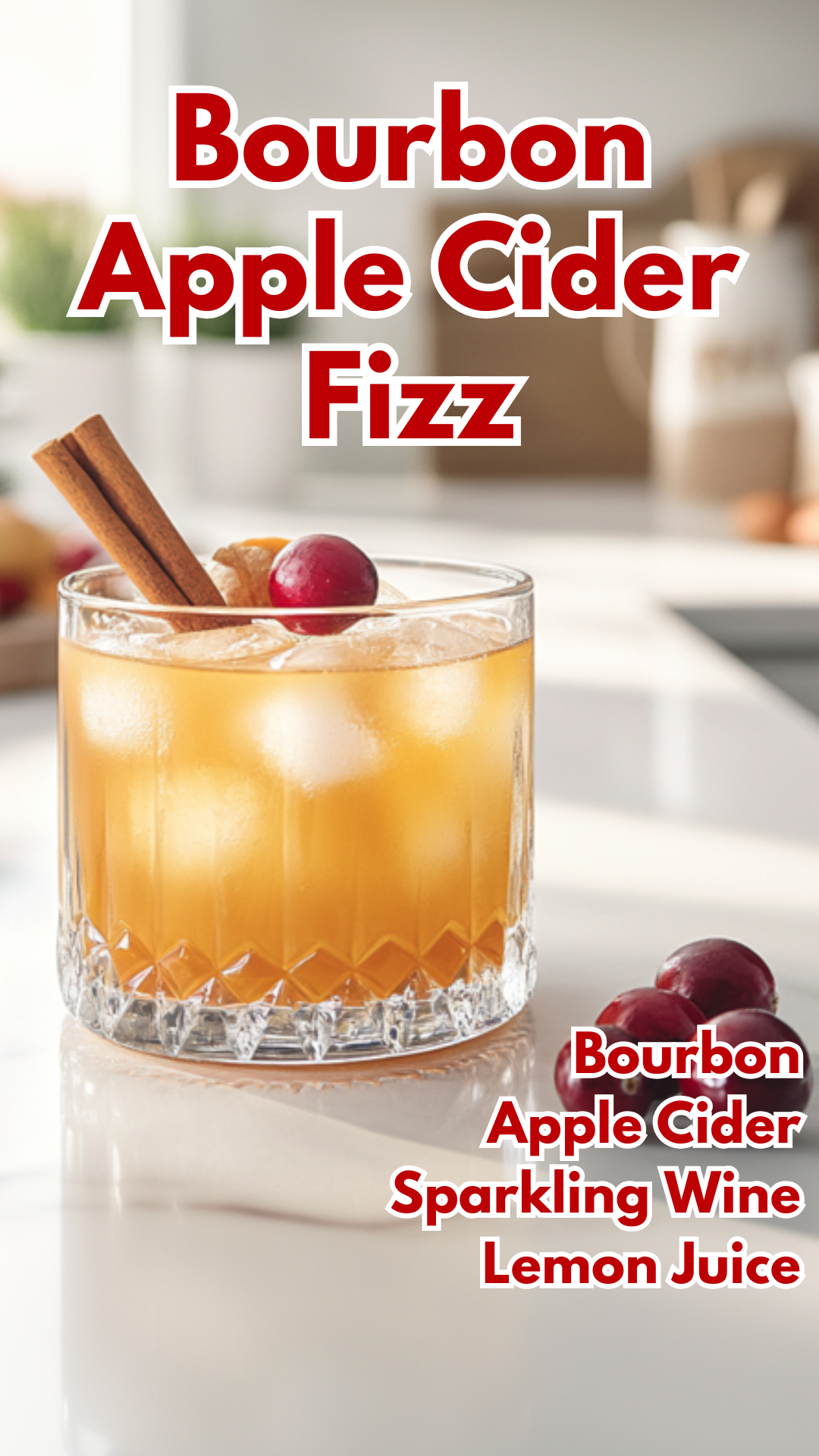Bourbon Apple Cider Fizz
