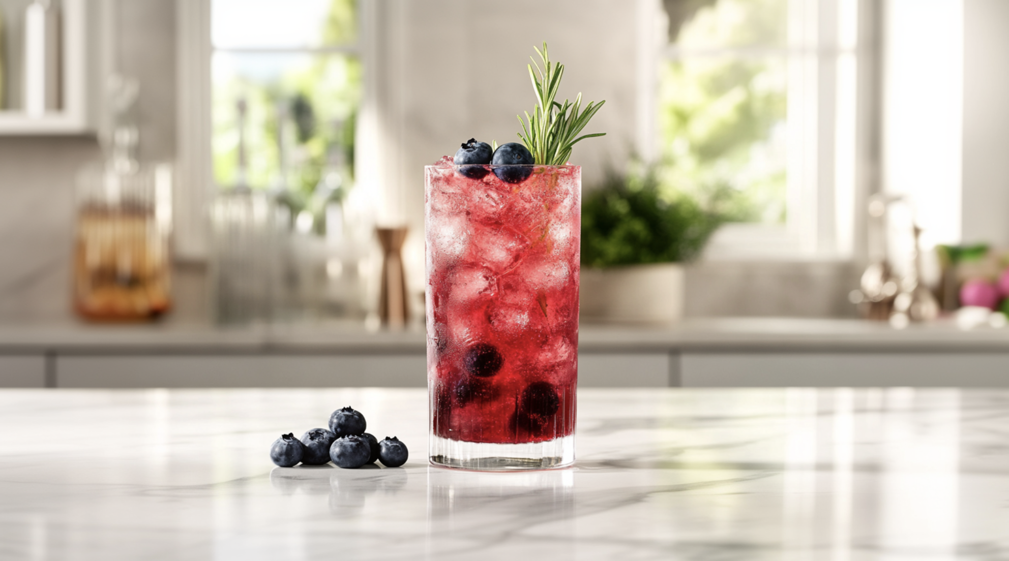 Blueberry Sprite Mocktail