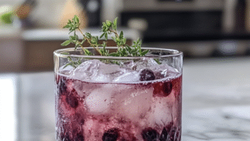 Blueberry Thyme Gin Fizz