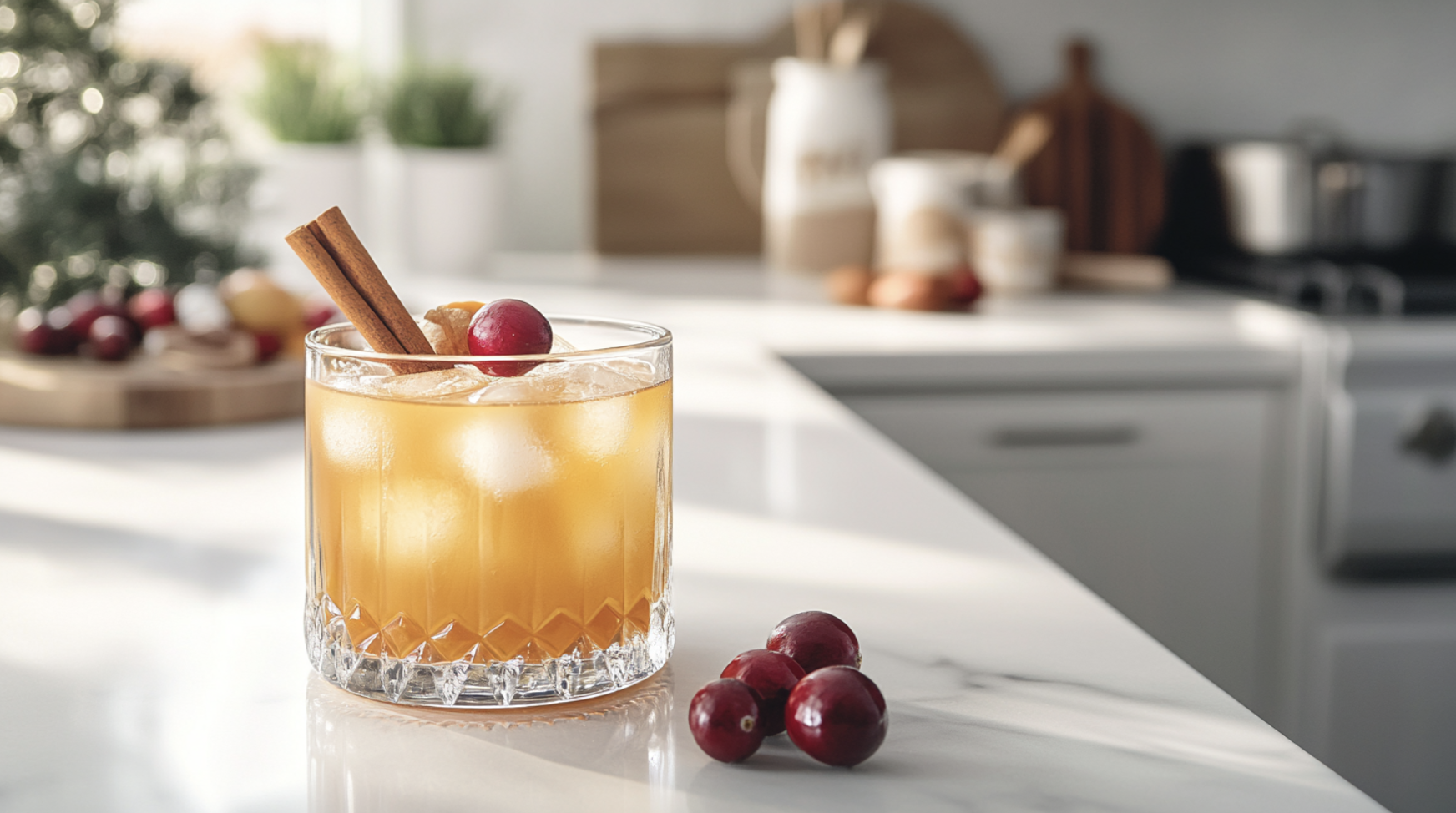 Bourbon Apple Cider Fizz