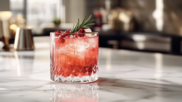 Pomegranate Rosemary Gin Fizz