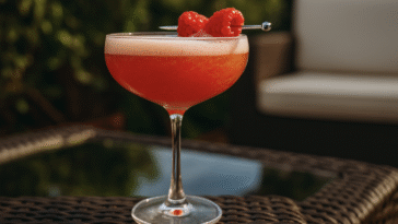 Raspberry Bourbon Fizz