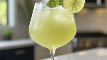 Sparkling Pineapple Basil Mocktail